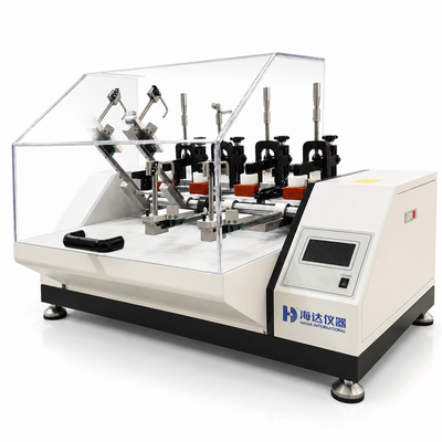 Guter Preis HAIDA Endschuh-Flexing Tester SATRA TM92 Schuh-Flex-Widerstands-Testmaschine 4 Stationen LCD-Zähler Schuh-Test-Ausrüstung Online